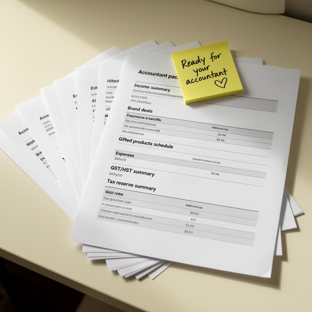 Accountant pack of organized creator business reports